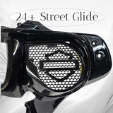 23.5+ Harley inner 3D shield speakers grill covers set