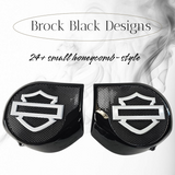 23.5+ Harley inner 3D shield speakers grill covers set