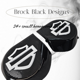 23.5+ Harley inner 3D shield speakers grill covers set