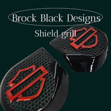 23.5+ Harley inner 3D shield speakers grill covers set