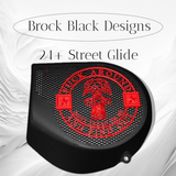 97-25+ Touring 3D FAFO webbed skull speakers grill covers set