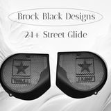 97-25+ Harley inner Touring 3D Army speakers grill covers set