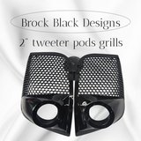 14-24 Harley Davidson bag lid Speaker Grill Cover 2" tweeter