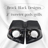 14-24 Harley Davidson bag lid Speaker Grill Cover 2" tweeter
