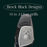 14-24 Harley Davidson bag lid Speaker Grill Cover webbed skull