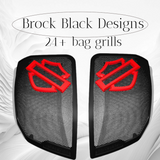 24+ Harley Davidson bag lid Speaker Grill Cover Guard shield theme