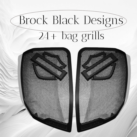 24+ Harley Davidson bag lid Speaker Grill Cover Guard shield theme