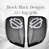 24+ Harley Davidson bag lid Speaker Grill Cover Guard shield theme