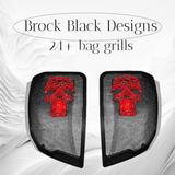 24+ Harley Davidson bag lid Speaker Grill Cover webbed skull