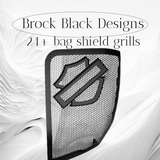 24+ Harley Davidson bag lid Speaker Grill Cover Guard shield theme