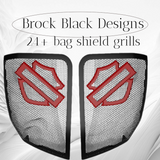 24+ Harley Davidson bag lid Speaker Grill Cover Guard shield theme