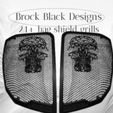 24+ Harley Davidson bag lid Speaker Grill Cover webbed skull