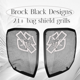 24+ Harley Davidson bag lid Speaker Grill Cover shark theme