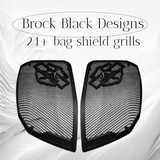 24+ Harley Davidson bag lid Speaker Grill Cover shark theme