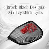 24+ Harley Davidson bag lid Speaker Grill Cover webbed skull