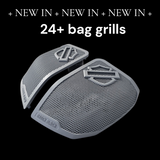 24+ Harley Davidson bag lid Speaker Grill Cover Guard shield theme