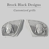 98 to 2024 Road Glide 3D Vader speakers grill covers set