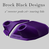 24+ Harley Davidson bag lid Speaker Grill Cover 2" tweeter