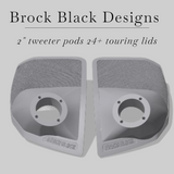 24+ Harley Davidson bag lid Speaker Grill Cover 2" tweeter