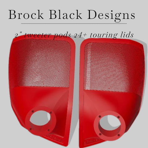 24+ Harley Davidson bag lid Speaker Grill Cover 2" tweeter