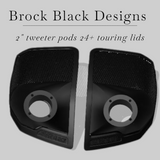 24+ Harley Davidson bag lid Speaker Grill Cover 2" tweeter