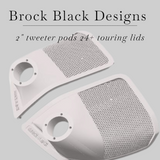 24+ Harley Davidson bag lid Speaker Grill Cover 2" tweeter