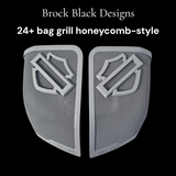 24+ Harley Davidson bag lid Speaker Grill Cover Guard shield theme