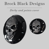 3D Skull Harley derby and points cover