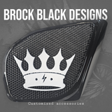 98 to 2024 Road Glide 3D crown speakers grill covers set