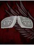 98-2024 Road Glide 3D brass knuckles speakers grill covers set