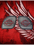 98 to 2024 Road Glide 3D shield speakers grill covers set