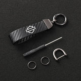 High-Grade Suede Leather Motorcycle Keychain