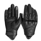 Vintage Real Leather Breathable Touch Screen Gloves