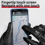 Vintage Real Leather Breathable Touch Screen Gloves