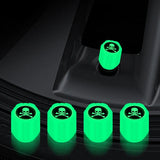 4PCS Luminous Valve Stem Caps