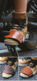 ROCKBROS Motorcycle Shift Lever Shoe Cover Non-slip And Wear Resistant Leather Motorcycle Shoes Protection Gear Shift Pad