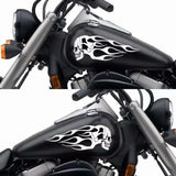 2Pcs/Set Flame Skulls Decals Motorcycle
