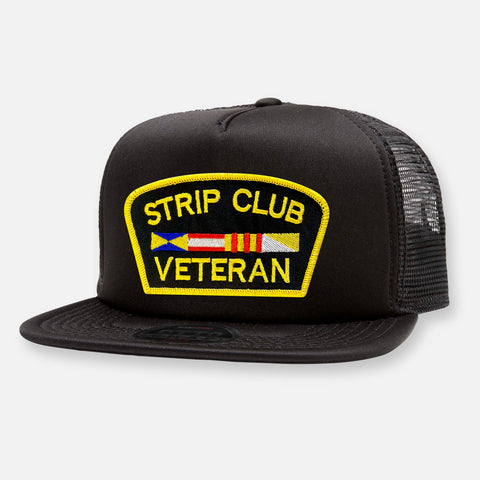 STRIP CLUB VETERAN FLAT BILL PATCH HAT