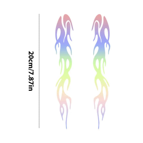 Motorcycle Reflective Flame Stickers Waterproof