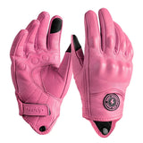 Vintage Real Leather Breathable Touch Screen Gloves