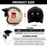 Vintage Motorcycle Helmet Open-Face