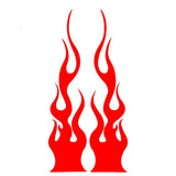 2Pcs/Set Flame Skulls Decals Motorcycle