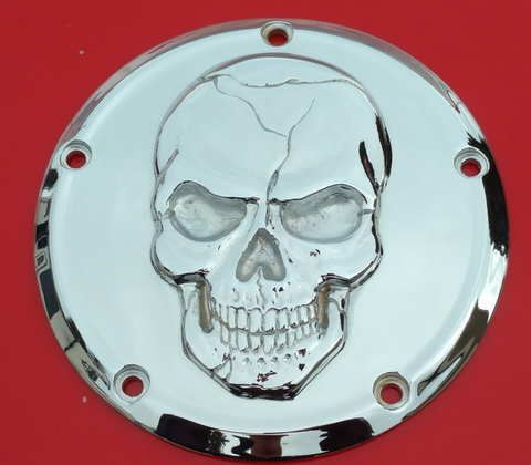 Chrome 3D skull derby Cover