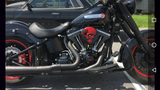 Harley Scarlet Red Harley-Davidson skull air cleaner