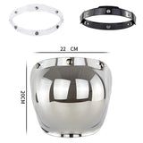 Retro Bubble Shield Visor – Three-Buckle Design