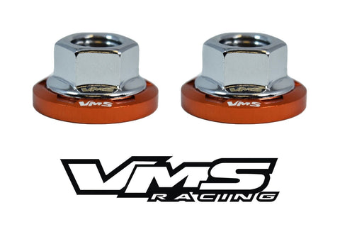 STRUT TOWER DRESS UP BILLET ALUMINUM WASHERS AND STEEL FLANGE NUTS / PART # STW001 & STN001