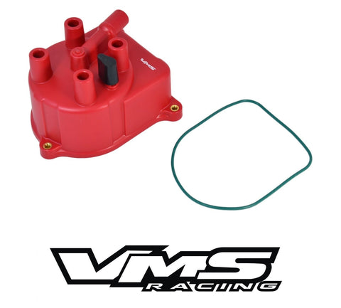 HIGH PERFORMANCE OEM REPLACEMENT RED DISTRIBUTOR CAP 92-01 HONDA PRELUDE 92-97 ACCORD LX DX (EXTERNAL COIL ONLY!) / PART # 30102PT3A12RD