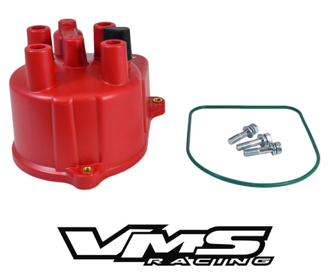 HIGH PERFORMANCE OEM REPLACEMENT RED DISTRIBUTOR CAP 94-01 ACURA INTEGRA GSR TYPE-R VTEC WITH TEC STYLE DISTRIBUTOR / PART # 30102P72006RD