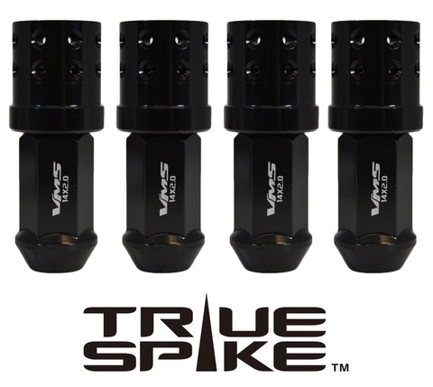 14X2.0 MM 81MM LONG MUZZLE BRAKE FORGED STEEL LUG NUTS WITH ANODIZED ALUMINUM CAP 04-14 FORD F150 RAPTOR TREMOR EXPEDITION / CAP: 25MM DIAMETER 30MM HEIGHT PART # LGC050