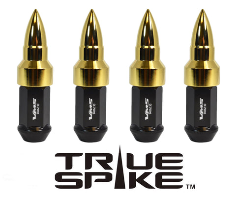 1/2-20 CNC MACHINED FORGED STEEL EXTENDED BULLET (25MM DIAMETER) LUG NUTS ANODIZED ALUMINUM CAPS 46-17 JEEP CJ, TJ, WRANGLER 79-14 FORD MUSTANG / 25MM CAP DIAMETER 51MM CAP LENGTH PART NUMBER LGC023